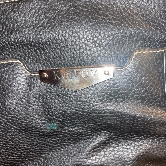 Koltov Black Pebble Leather Purse - Picture 2 of 8